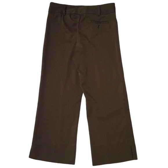 BCBGMaxAzria Chocolate Brown Wide Bottom Crop Pants, Year Round, Sz 4/Small, NWT - Picture 2 of 15